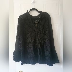 Zara women's black top size L